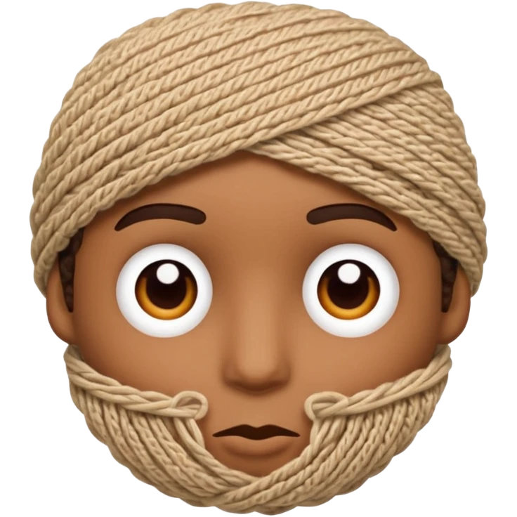 Knitted  face emoji
