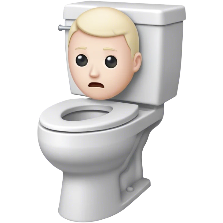 Toilet with a head coming out of it emoji