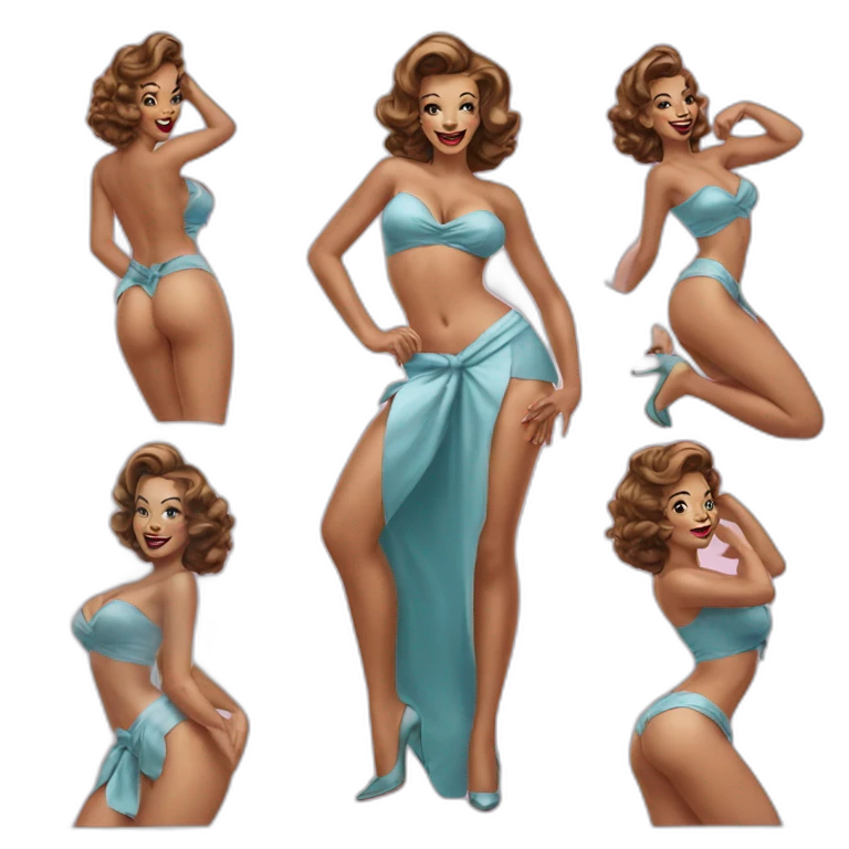 Pin-up over emoji