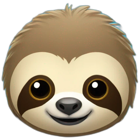 sloth surrounded by lighting bolts emoji