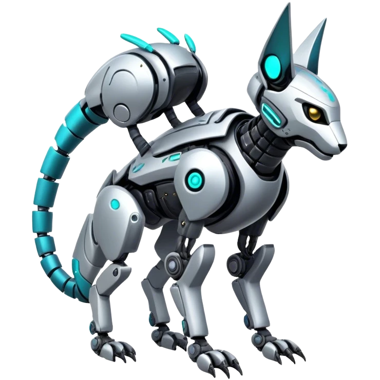 Modern Futuristic Cyborg-Vernid-Trico-Protogen-Robot-species by LiLaiRa full body emoji