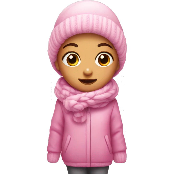cute pink winter emoji