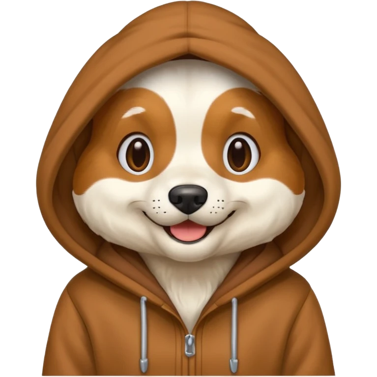 dog wearing a hoodie emoji