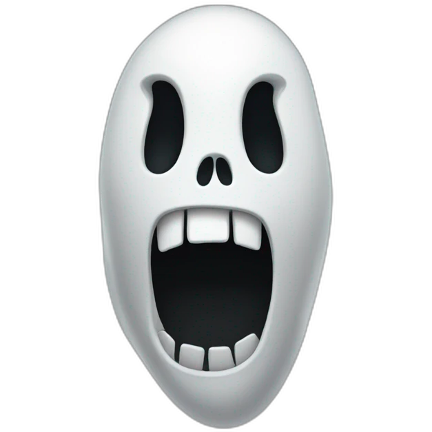 Ghost face scream emoji