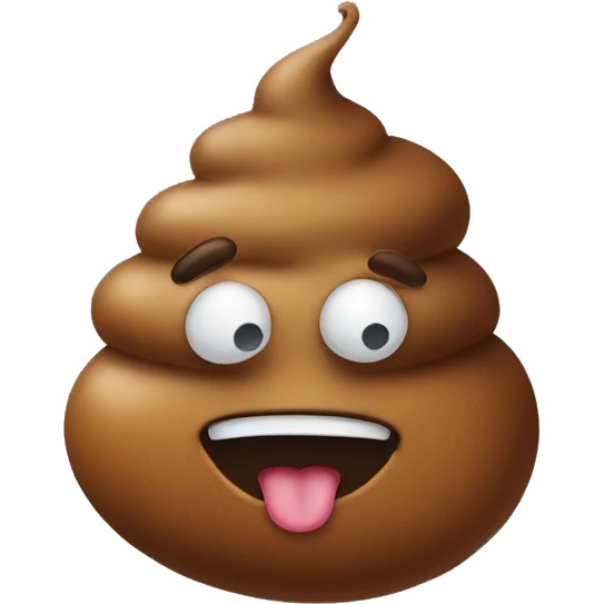 poop with eyes and a smile emoji