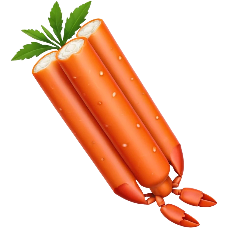a single crab stick, simple, clear emoji
