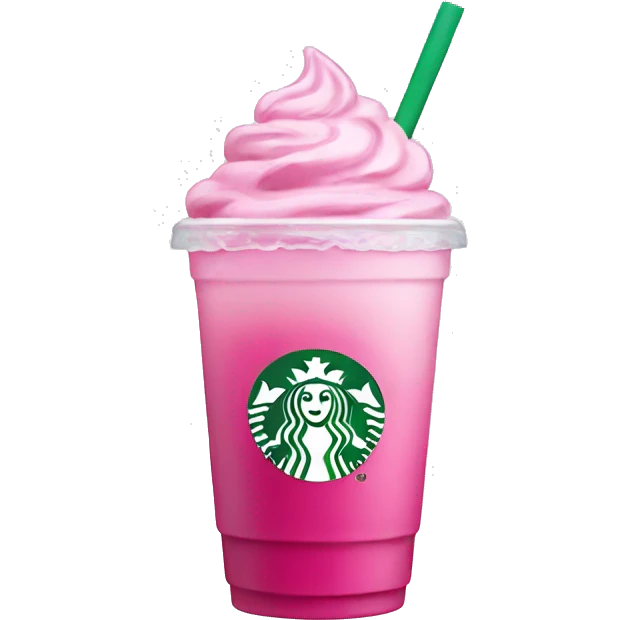 Pink drink starbucks no whip with ice emoji
