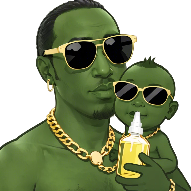P diddy with baby oil  emoji
