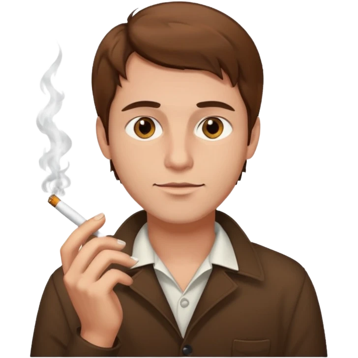 garcon brun cigarette  emoji