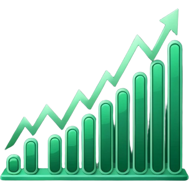 dark green growth graph emoji