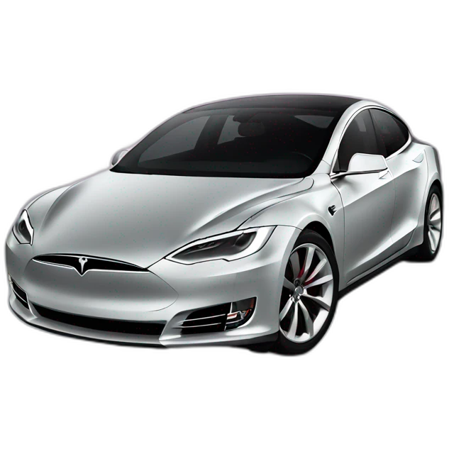 Tesla car lit emoji