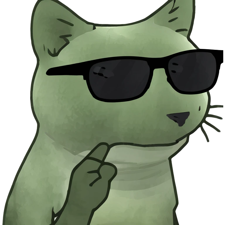 Cat with sunglasses emoji
