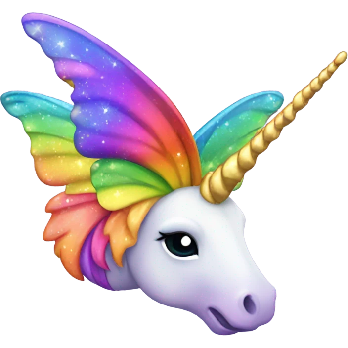 rainbow unicorn horned sparkling butterfly  emoji