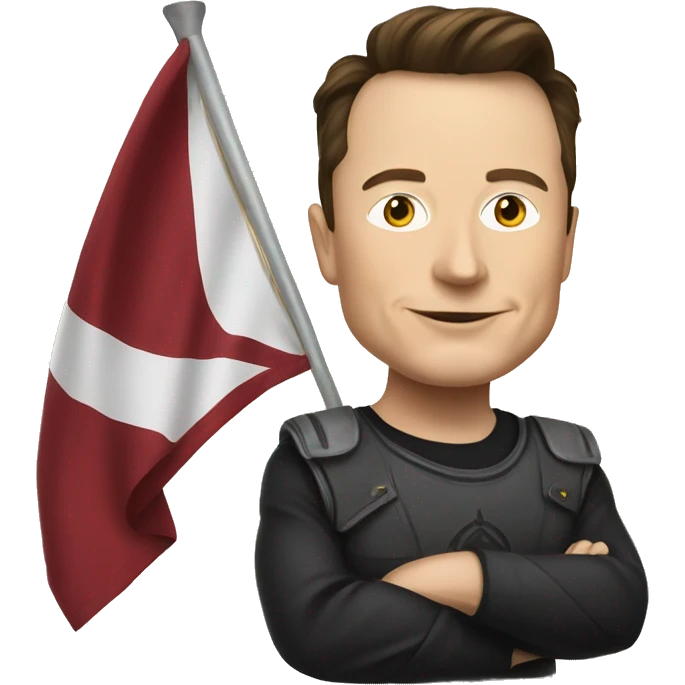 elon musk with a roma flag emoji