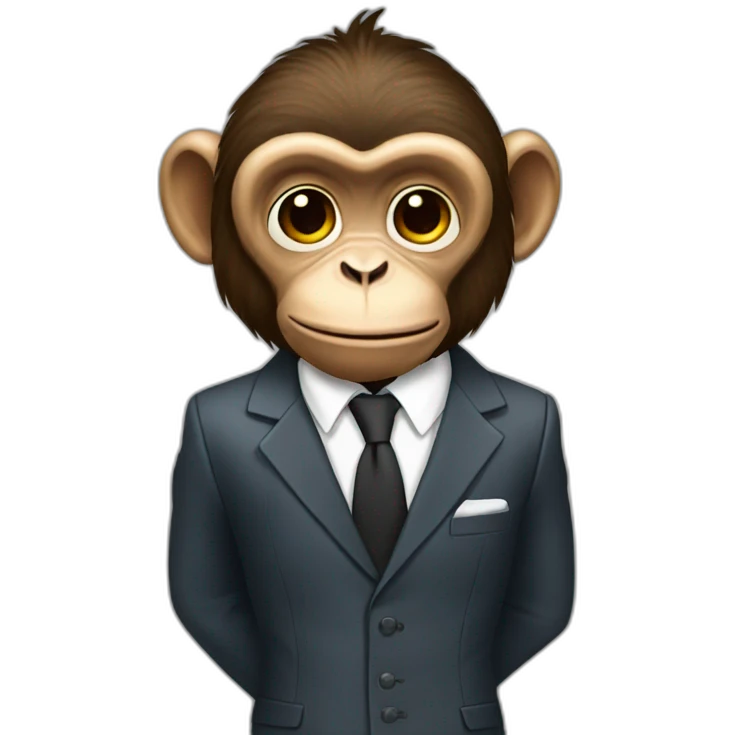   monkey with suit emoji