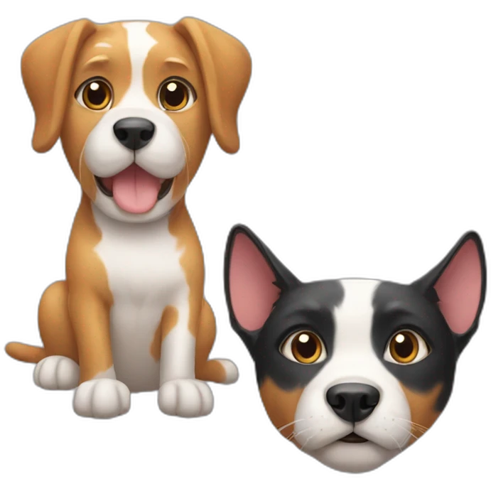 Cat and dog emoji