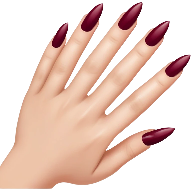 Nails with burgandy manicure emoji