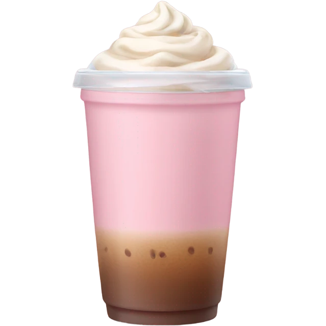 Ice coffee pink emoji