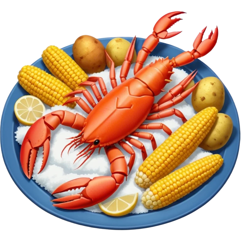 Seafood boil including Snow crab legs Shrimp no head on and no shell and corn with potatoes  emoji