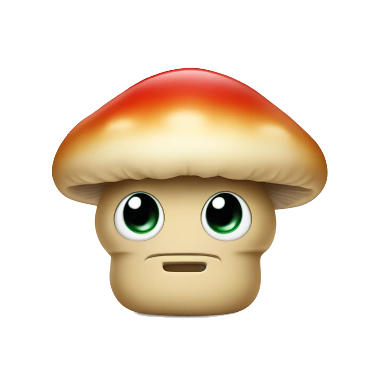 Mushroom holding applesauce  emoji