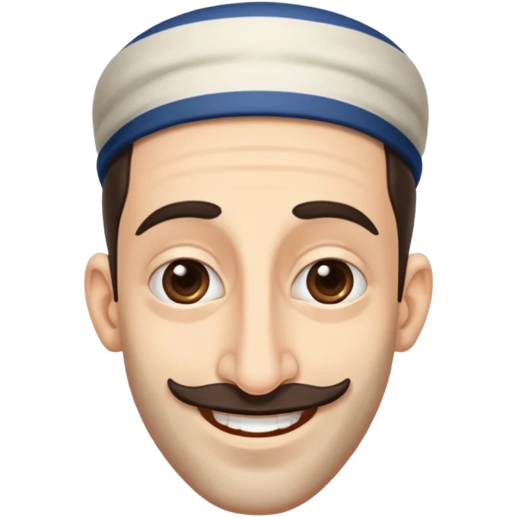 Créate a Jewish with a big nose and has a big sneaky smile emoji emoji