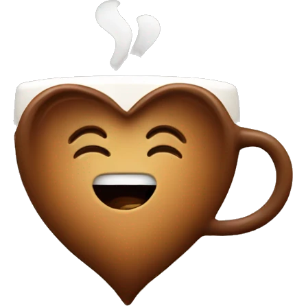 Heart with coffee emoji