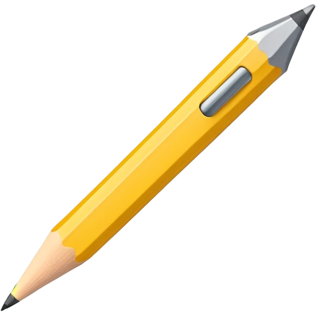 yellow pencil with sharpened point emoji