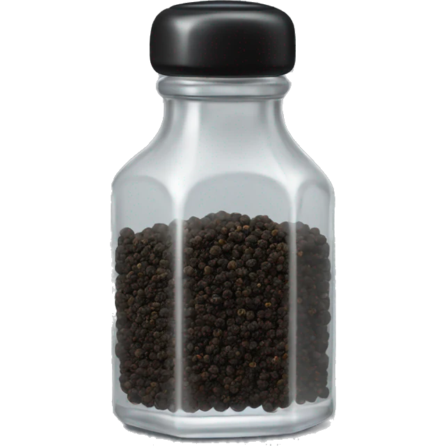 transparent black pepper shaker emoji