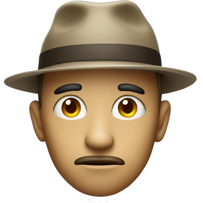 thinking with hat emoji