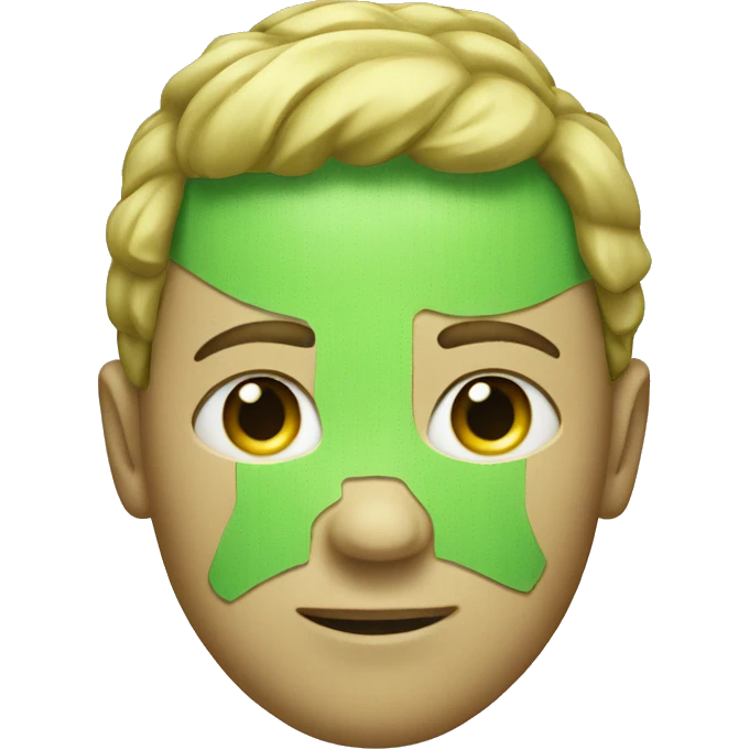 Green guy with knee surgery  emoji