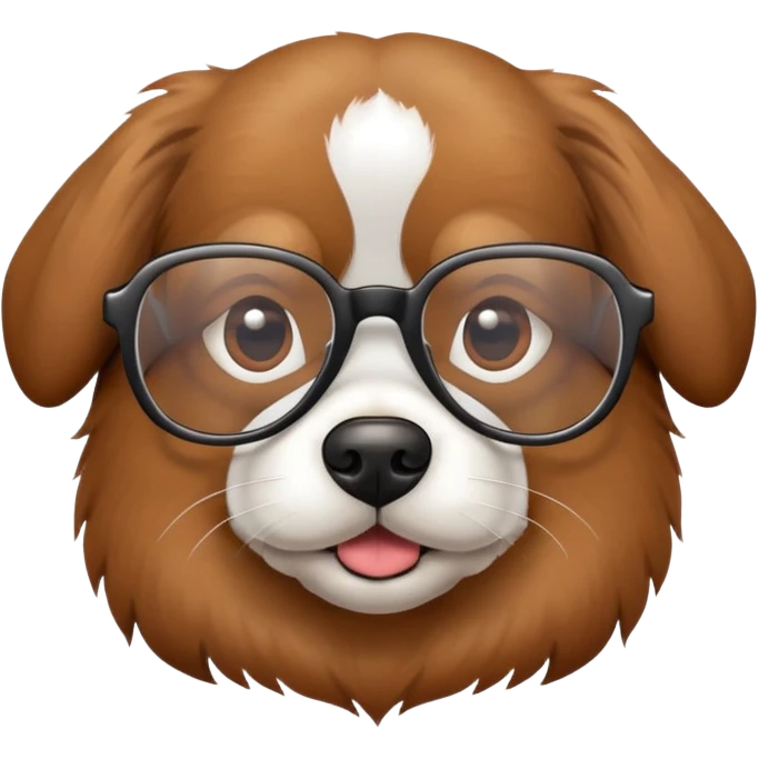Dog with glasses  emoji