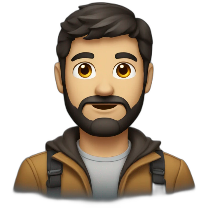 dark-beard-hair-and-eyes-developer emoji