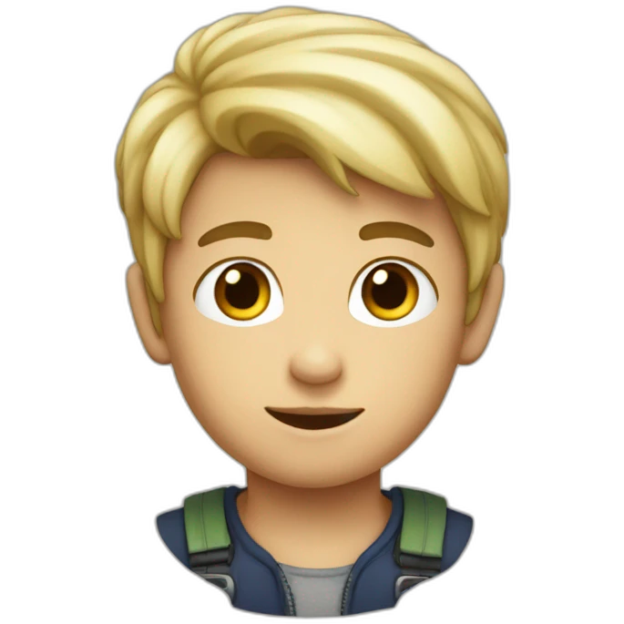 niño sobre un cohete emoji
