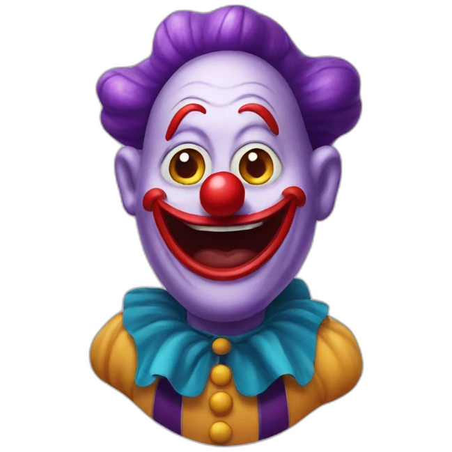 eggplant clown emoji