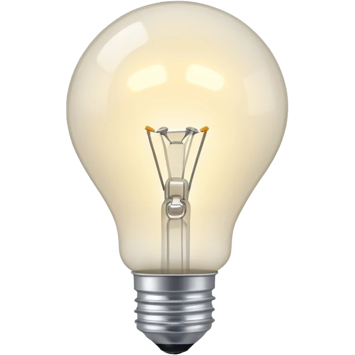 solid white light bulb  emoji
