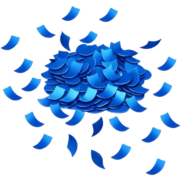 blue birthday confetti emoji