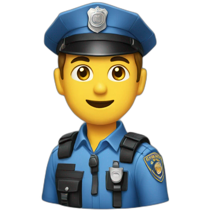 Chat policier sur une scène de crime emoji