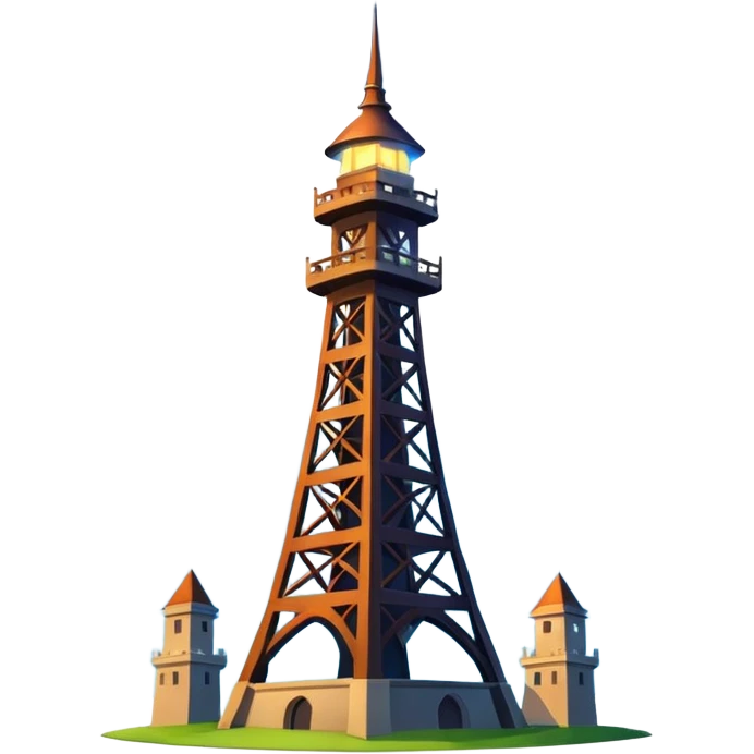 Lightning with tower emoji