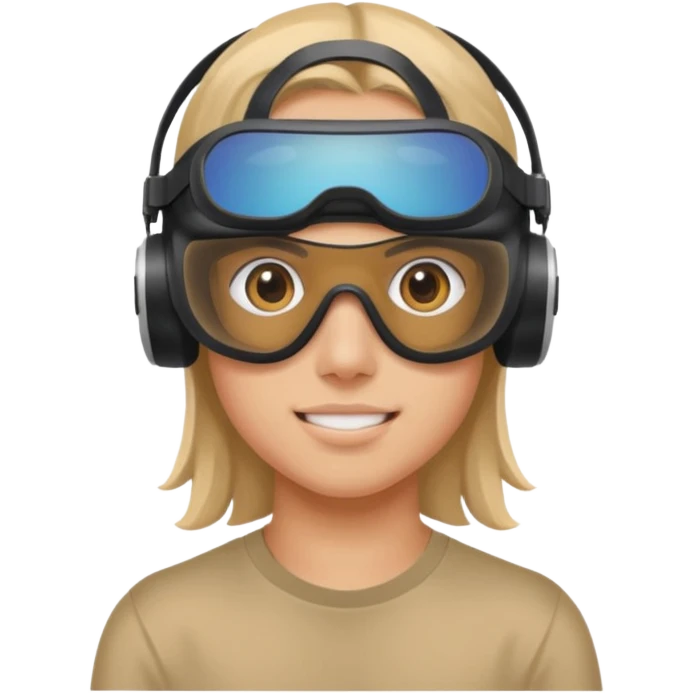 Teen with FPV goggles emoji