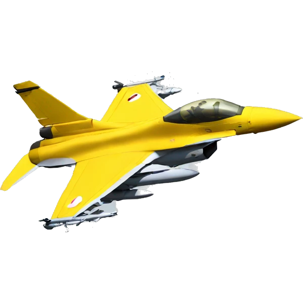 yellow f16 jet cute emoji