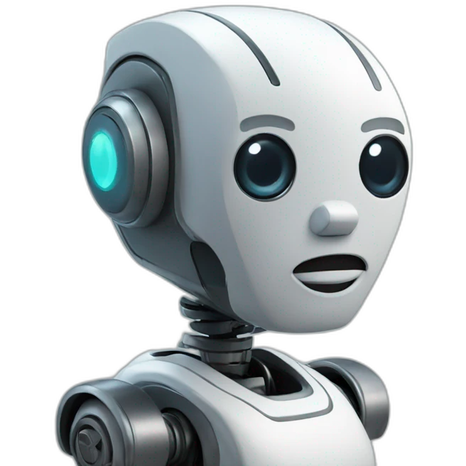 robot on mobile emoji