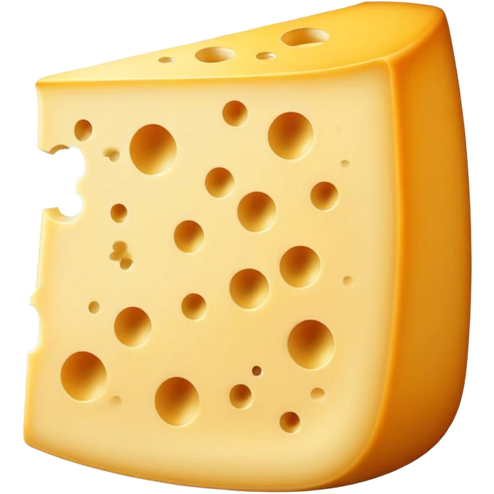 Wedge of yellow cheese with small holes emoji