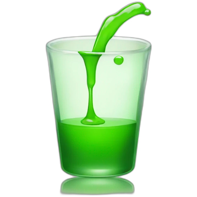 small shotglass with green liquid simple emoji
