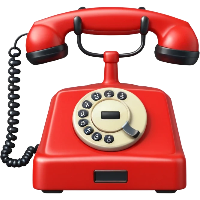 telephone red emoji