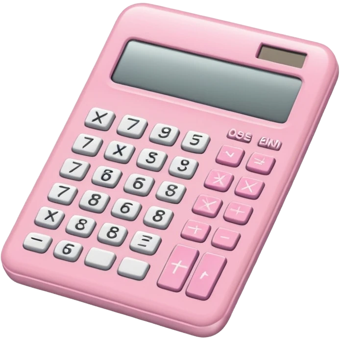 Light pink and white calculator emoji