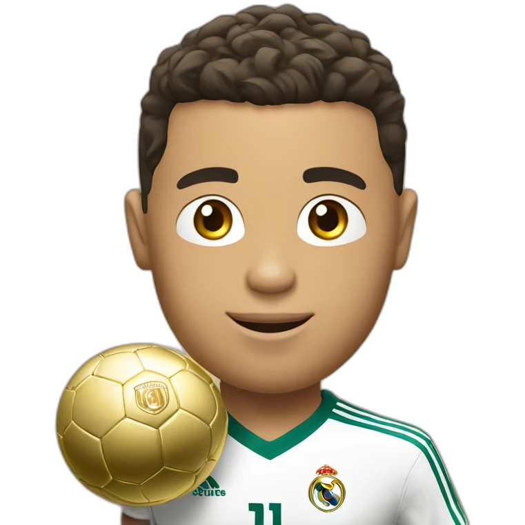 Ronaldo avec le ballon d'or emoji