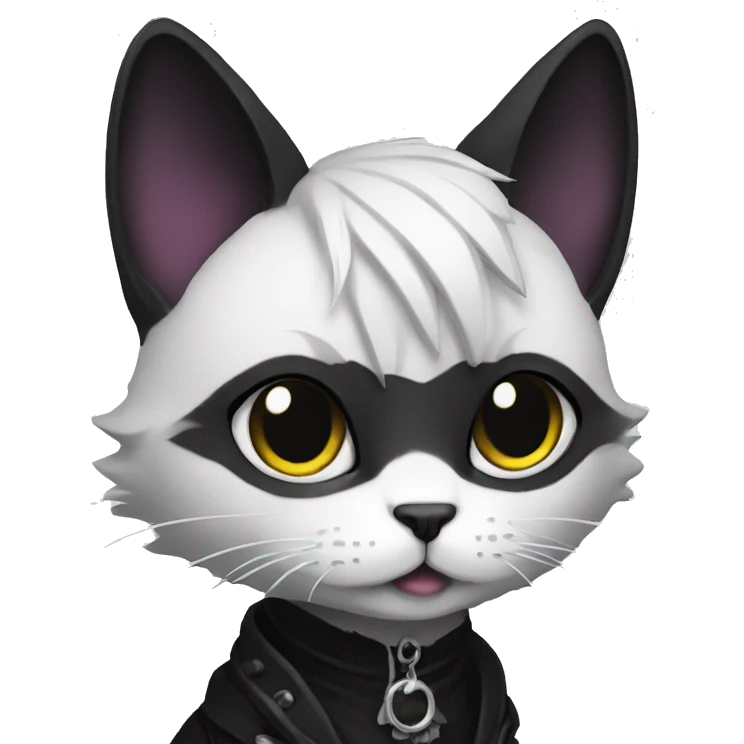 goth kawaij cat emoji