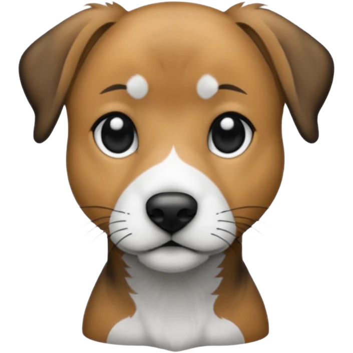 Mountain cur black and white emoji