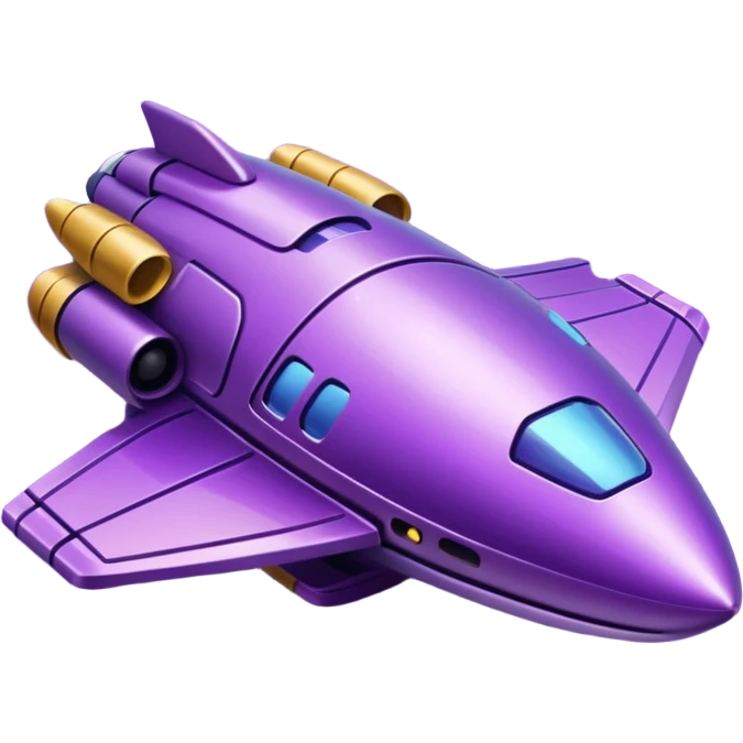 glitter purple spaceship emoji