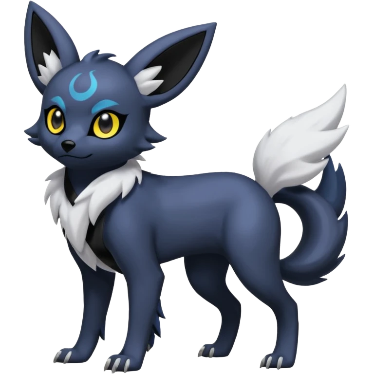 Dark Absol-Poochyena-Umbreon-fusion (full body) emoji